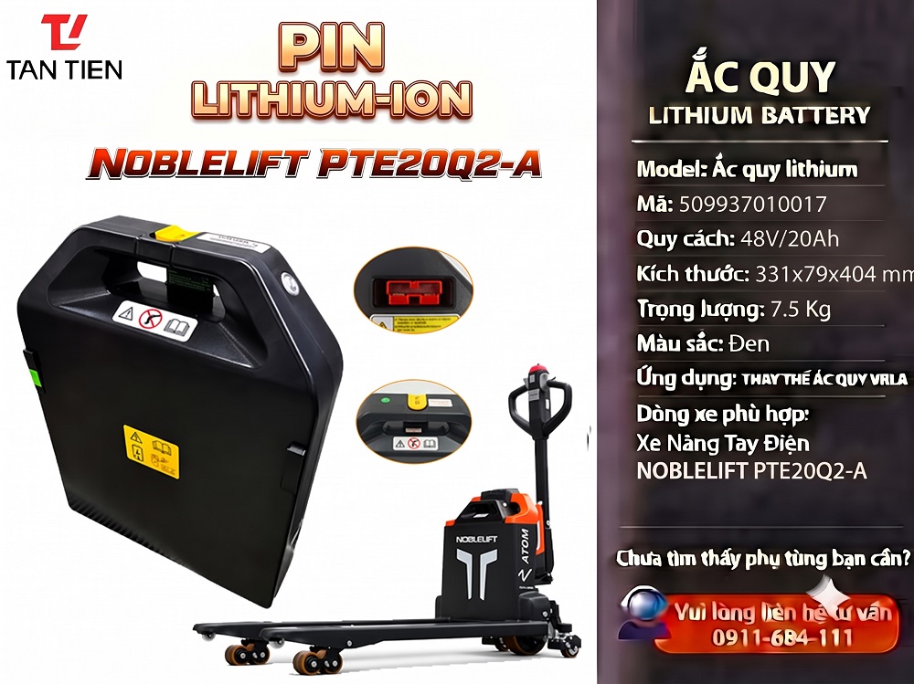 Pin Xe Nâng Tay Noblelift PTE20Q2-A 48V/20Ah